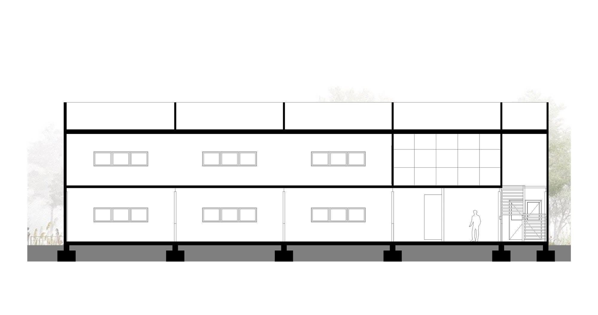 Long facade elevation