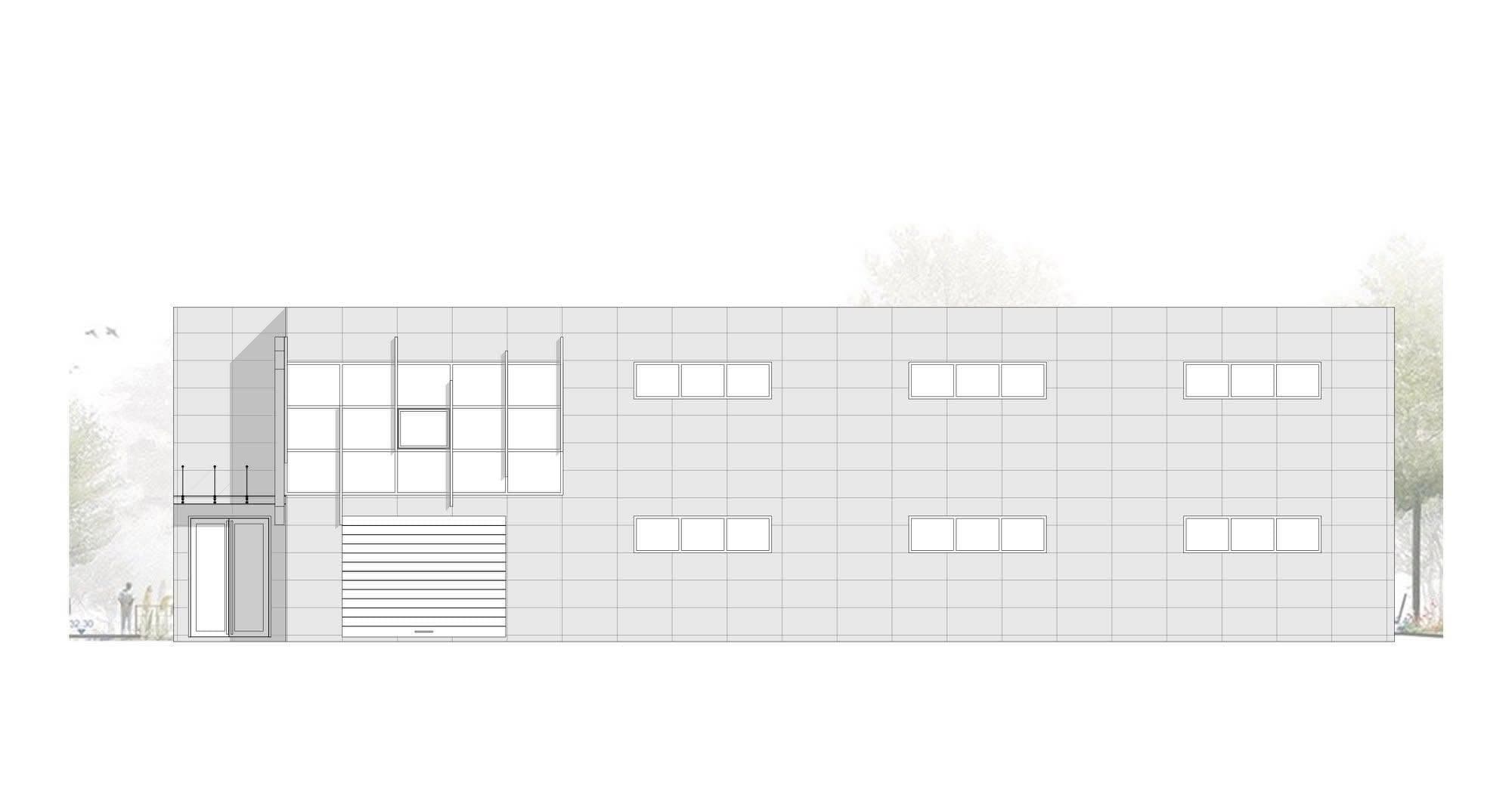 Main industrial facade elevation