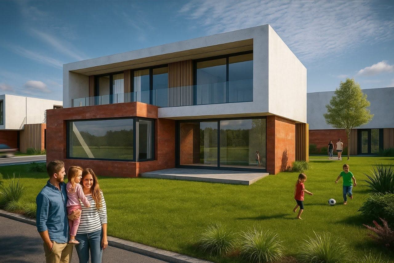 A Hill Houses residence opening onto its private garden