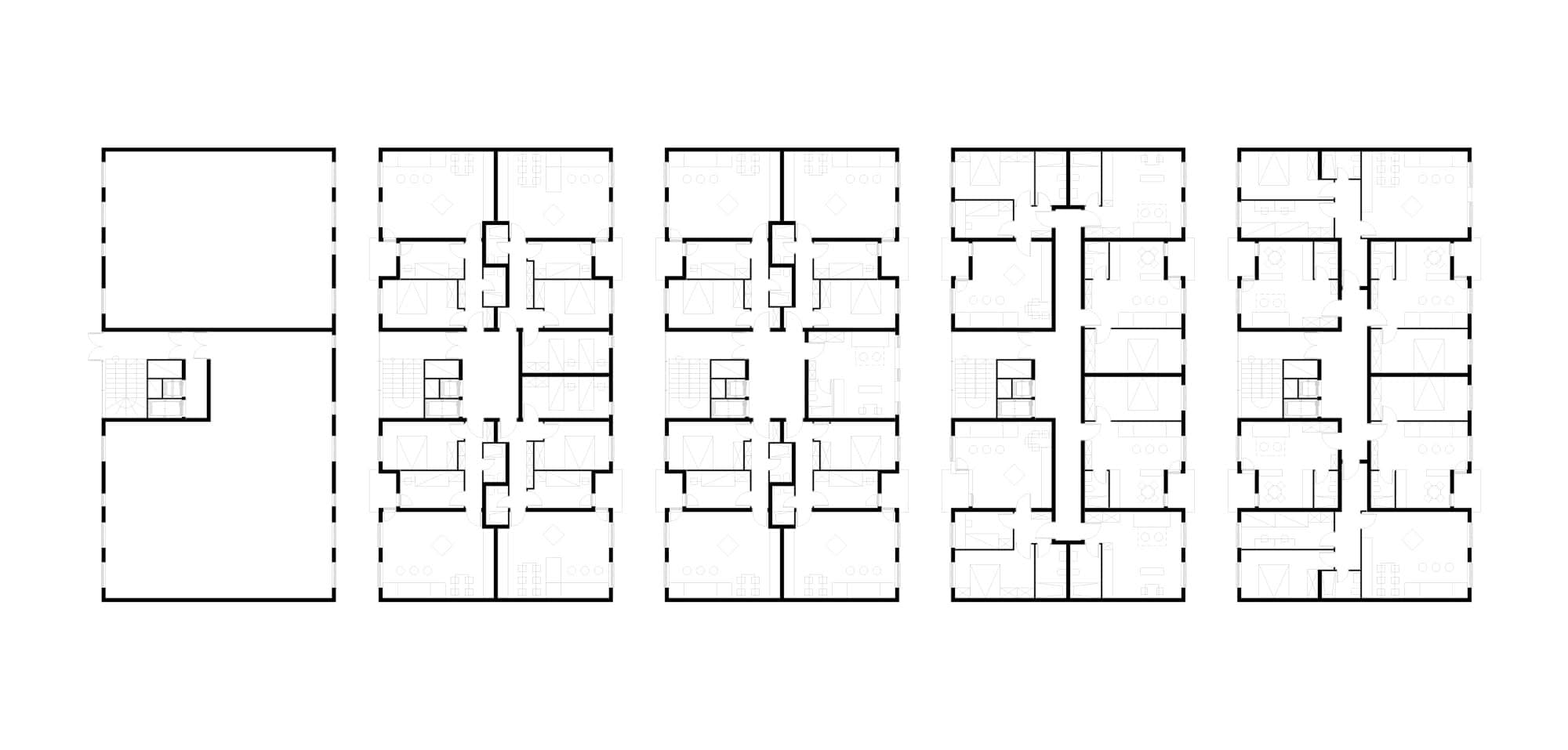 Modular residential floor-plan studies